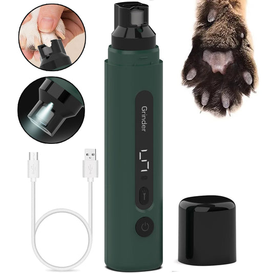 Dog/Cat Nail Grinder/Electric Pet Nail Trimmers - Rechargeable - Super Quiet - 5-Speed Setting