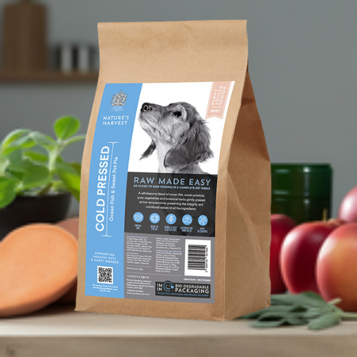 Cold Pressed Ocean Fish and Sweet Potato 3KG Hypoallergenic Dog Food - Raw Made Easy