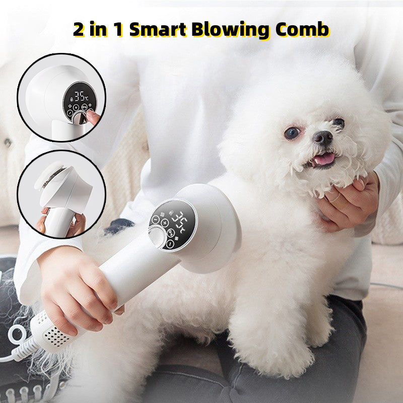 Smart Pet Hair Dryer - Grooming Hairdressing Blow & Comb  - Silent - No Harm