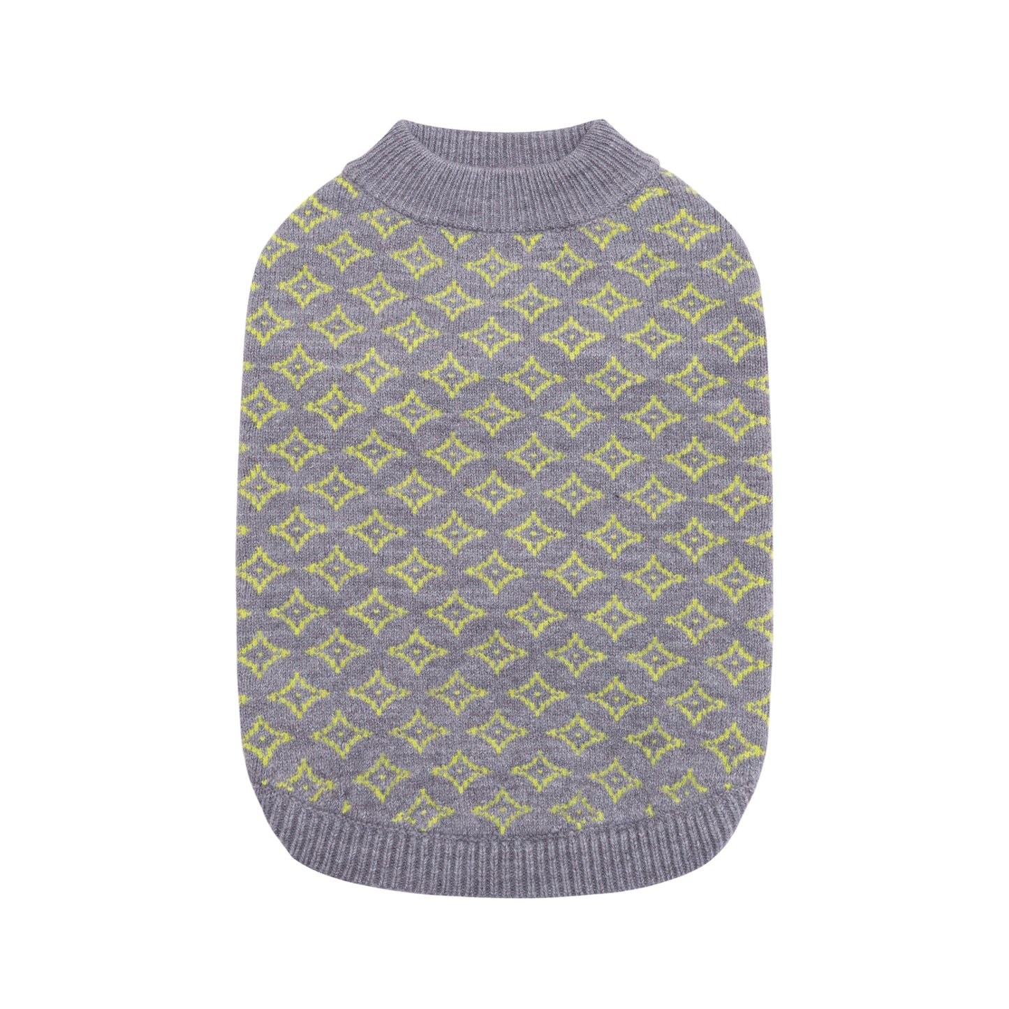 Rhombic Jacquard Short Sleeveless Jumper