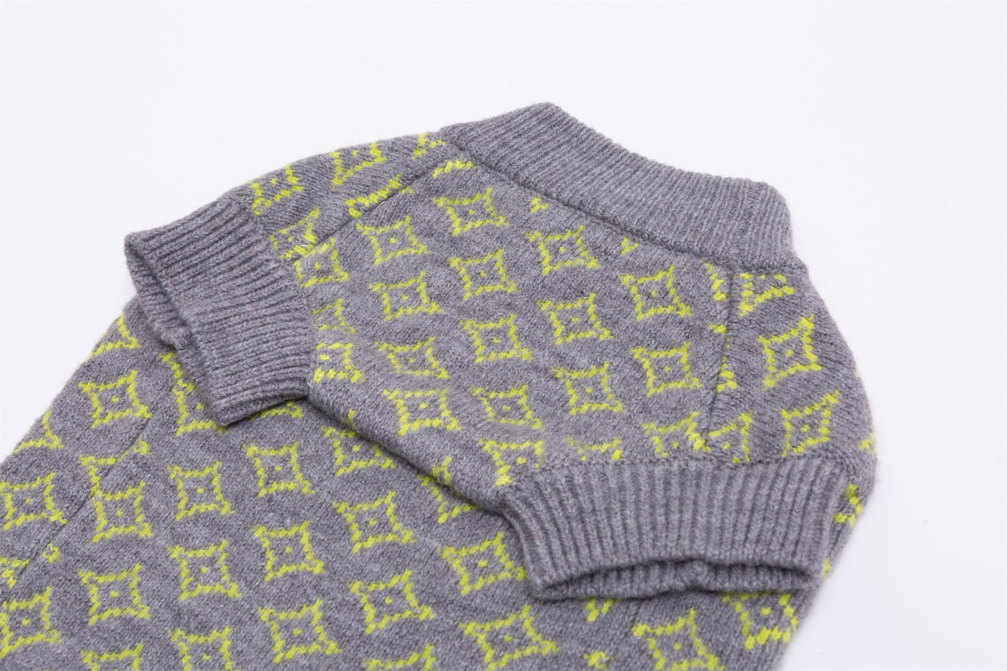 Rhombic Jacquard Short Sleeveless Jumper