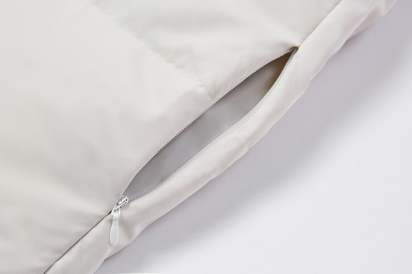 Human Zip Up Puffer Ski Jacket(White)